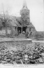 L'Eglise bombardeée et incendiée par les allemands