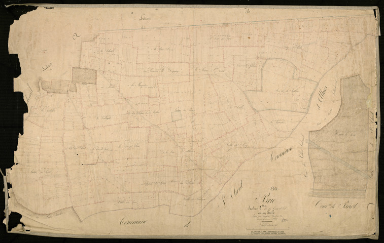 Plan du cadastre napoléonien - Brie : Veaux (Les) ; Presle, C