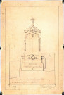 Cimetière de la Madeleine, monument funéraire de la famille Magniez-Villars : dessin de Paul Delefortrie