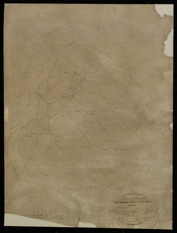 Plan du cadastre napoléonien - Meaulte : tableau d'assemblage