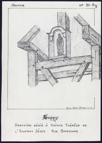 Huppy : oratoire dédié à Sainte-Thérèse de l'enfant Jésus - (Reproduction interdite sans autorisation - © Claude Piette)