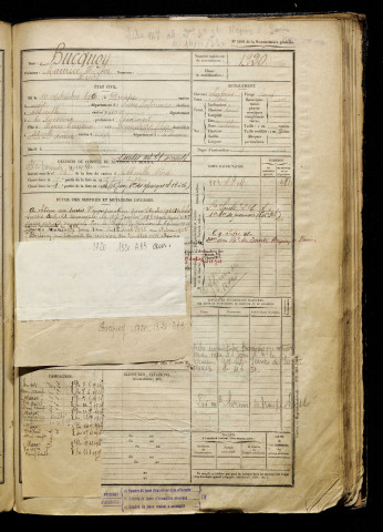 Bucquoy, Maurice Hector Henri, né le 10 septembre 1900 à Dieppe (Seine-Maritime), classe 1920, matricule n° 1320, Bureau de recrutement d'Abbeville