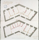 Plan et distribution du sieur Riquier, pour le casernement de la maréchaussée dans l'ancienne écurie des gardes du Roi à Roye