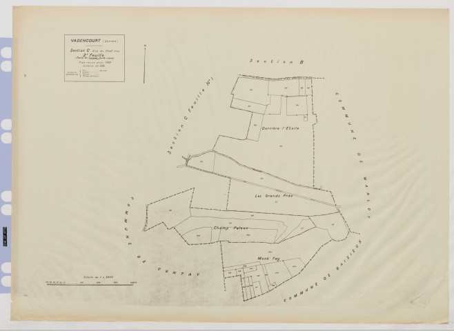 Plan du cadastre rénové - Vadencourt : section C2