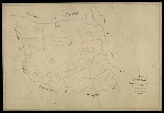 Plan du cadastre napoléonien - Vauchelles-Les-Domart (Vauchelle) : Camp Malvaux (Le), B2