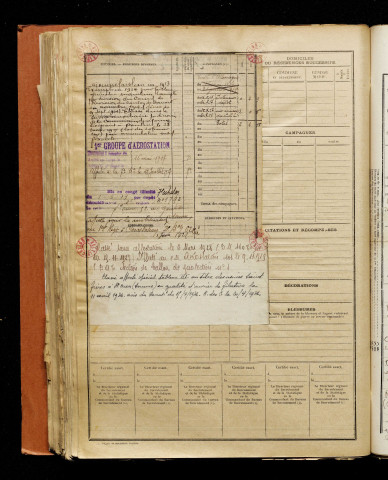 Flour, Nestor Juste Elisée, né le 23 février 1892 à Saint-Ouen (Somme), classe 1912, matricule n° 165, Bureau de recrutement d'Abbeville