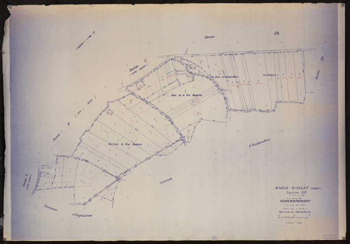 Plan du cadastre rénové - Mailly-Maillet : section ZC