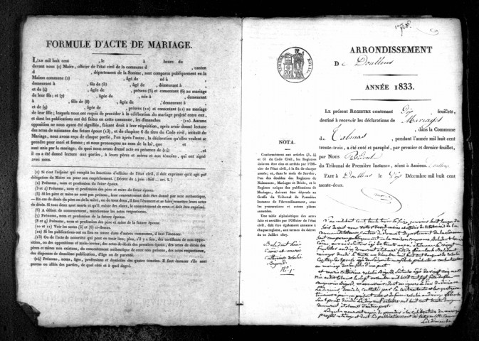 Talmas : naissances, mariages, décès