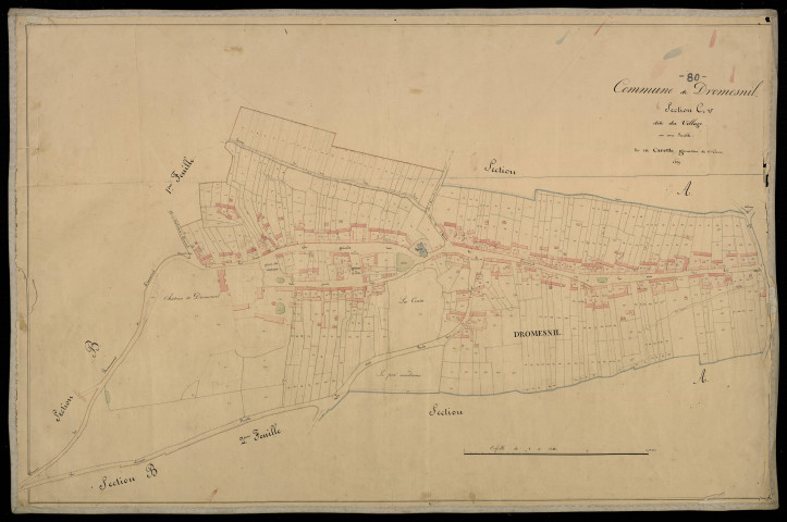 Plan du cadastre napoléonien - Dromesnil : Village (Le), C
