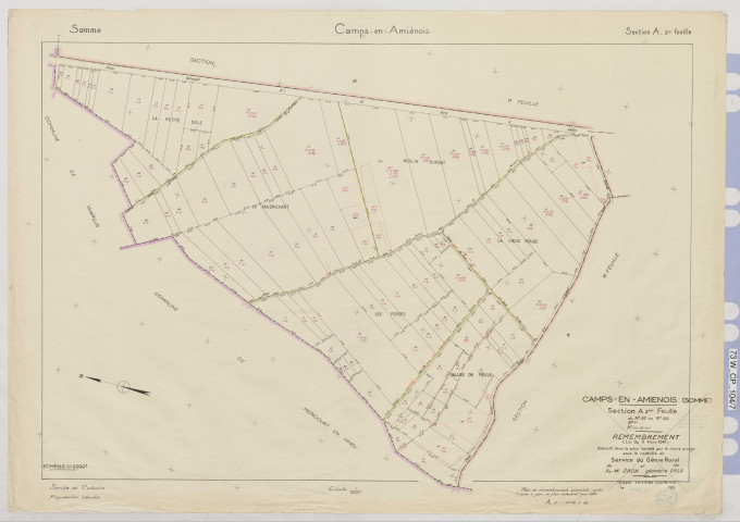 Plan du cadastre rénové - Camps-en-Amiénois : section A2
