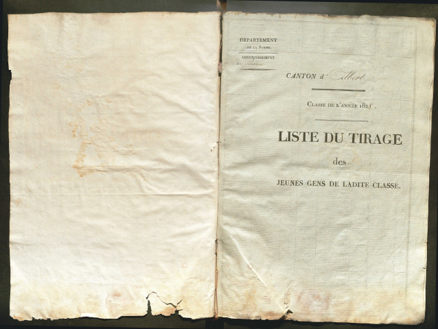Tirage au sort (arrondissement de Péronne) de l'année 1828