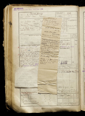 Demarcy, André Ernest, né le 02 février 1891 à Villers-Bretonneux (Somme), classe 1911, matricule n° 152, Bureau de recrutement d'Amiens