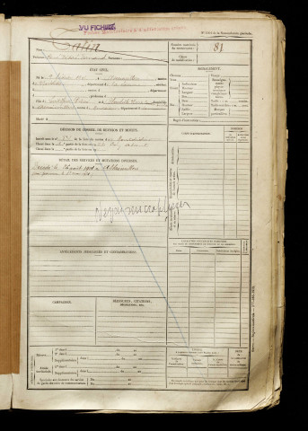 Tatin, René Désiré Fernand, né le 09 février 1901 à Assainvillers (Somme), classe 1921, matricule n° 81, Bureau de recrutement de Péronne