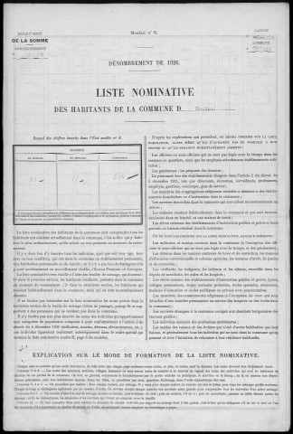Recensement de la population : Hornoy-le-Bourg (Orival)