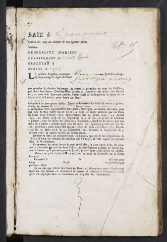 Contrôle des actes du bureau de Conty pour la période du 8 avril 1731 au 18 avril 1733