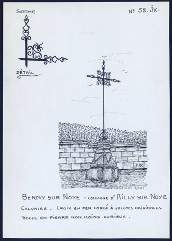 Berny-sur-Noye (commune d'Ailly-sur-Noye) : calvaire - (Reproduction interdite sans autorisation - © Claude Piette)
