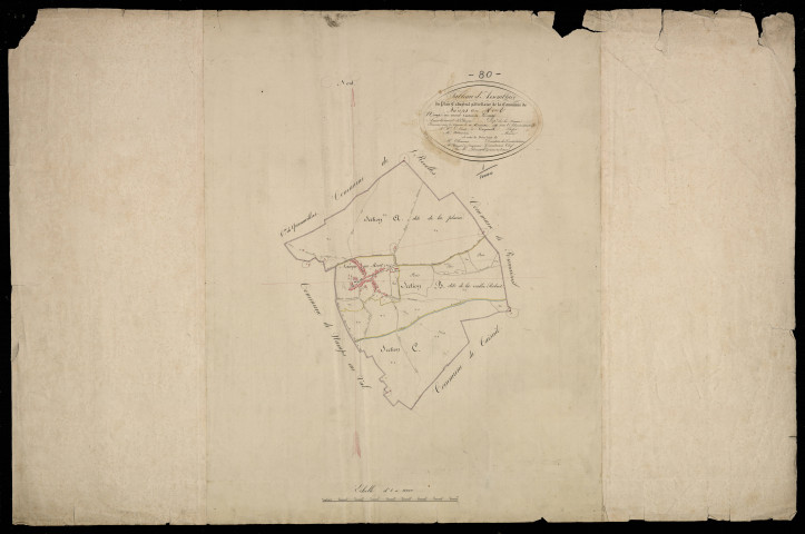 Plan du cadastre napoléonien - Namps-Maisnil (Namps au Mont) : tableau d'assemblage