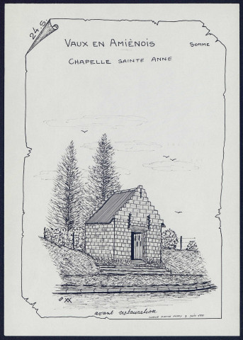 Vaux-en-Amiénois : chapelle Sainte-Anne - (Reproduction interdite sans autorisation - © Claude Piette)