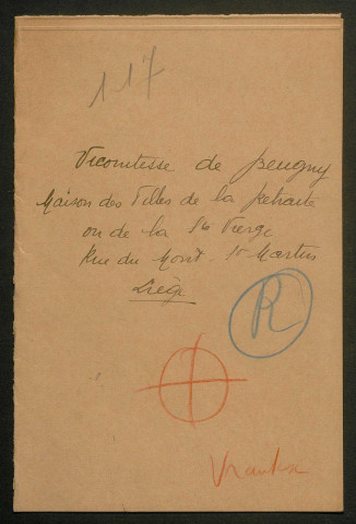 Témoignage de Beugny d'Hagerue (de) et correspondance avec Jacques Péricard