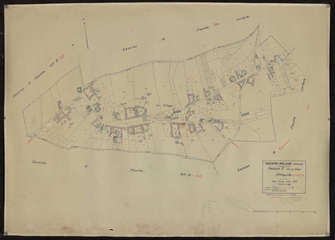 Plan du cadastre rénové - Maison-Roland : section C