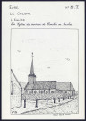 Le Chesne (Eure) : l'église. Les églises des environs de Conches-en-Ouches - (Reproduction interdite sans autorisation - © Claude Piette)