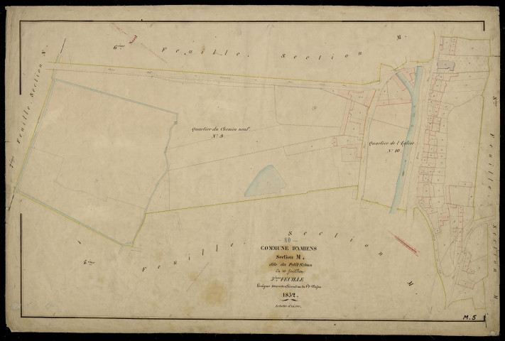 Plan du cadastre napoléonien - Amiens : Petit-Saint-Jean (Le), M5