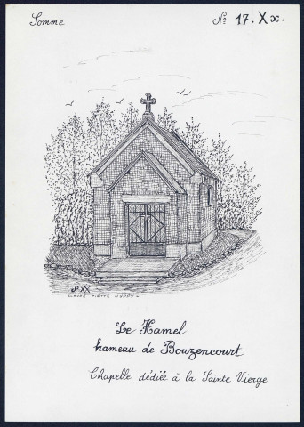 Le Hamel (hameau de Bouzencourt) : chapelle dédiée à la Sainte-Vierge - (Reproduction interdite sans autorisation - © Claude Piette)