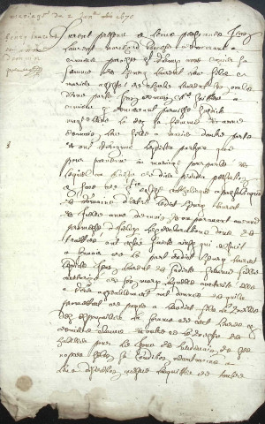 Etude de Me Antoine Limeu à Amiens (étude n°6). Minutes de l'année 1670