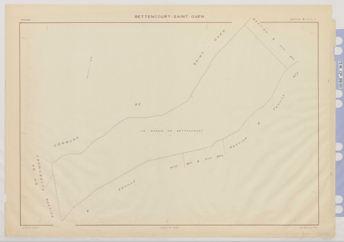 Plan du cadastre rénové - Bettencourt-Saint-Ouen : section A12