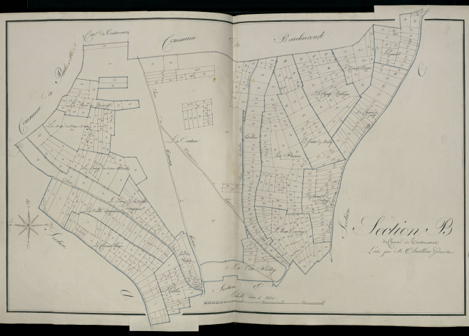 Plan du cadastre napoléonien - Atlas cantonal - Herissart : Chemin de Toutencourt (Le), B