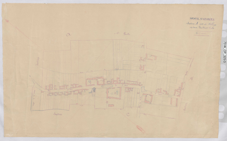 Plan du cadastre rénové - Mesnil-Saint-Georges : section A2