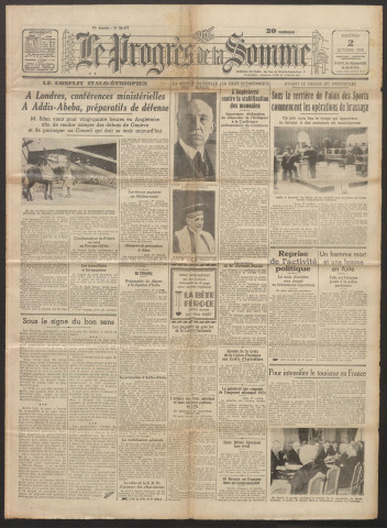 Le Progrès de la Somme, numéro 20477, 2 octobre 1935