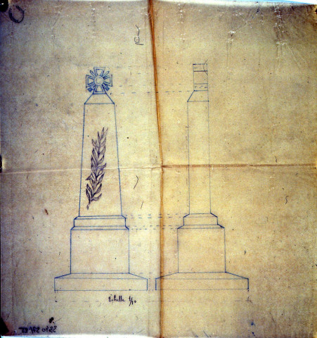 Guerre 1914-1918. Projet de monument aux morts de la commune de Soues