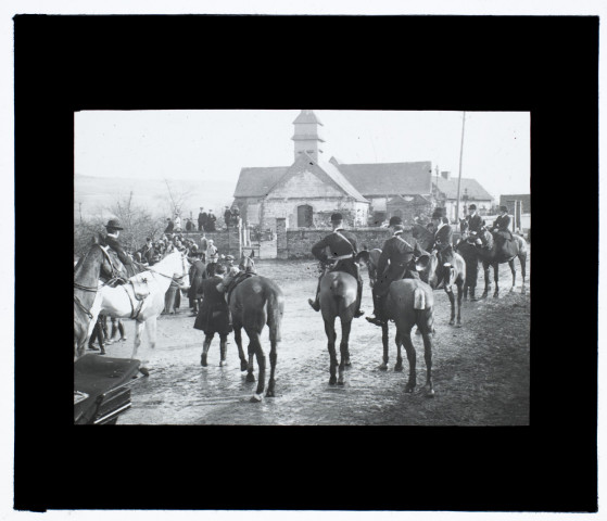 Chasse à courre à Cuverville - janvier 1914