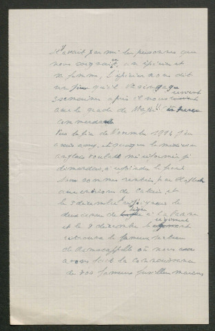 Témoignage de Deleu, Pierre (Capitaine) et correspondance avec Jacques Péricard