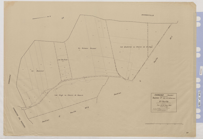 Plan du cadastre rénové - Candas : section C3