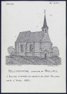 Bellifontaine (commune de Bailleul) : l'église d'après dessin - (Reproduction interdite sans autorisation - © Claude Piette)