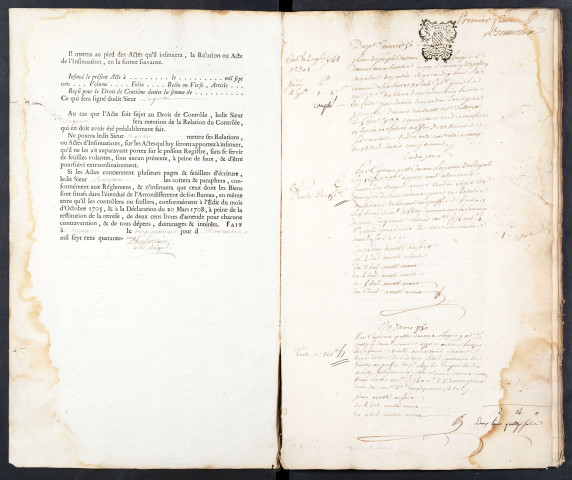 Centième denier du bureau de Conty pour la période du 1er mars 1750 au 31 juillet 1753