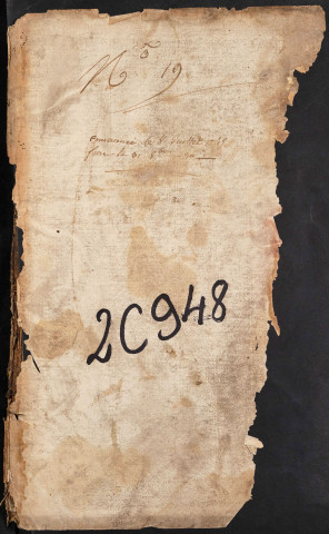 Centième denier du bureau de Conty pour la période du 8 juillet 1745 au 31 octobre 1747