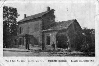 Guerre 1914-1915. - Rosières (Somme). - La Gare en Juillet 1915