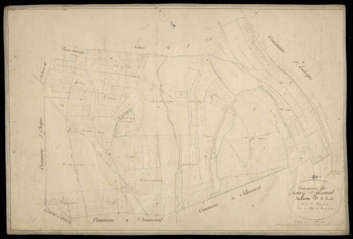 Plan du cadastre napoléonien - Belloy-Saint-Leonard (Belloy Saint Léonard) : Briqueterie (La), B2