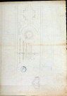 Construction de l'hôtel de l'Intendance. Dessin de détail pour un parterre du jardin à la française et métré, attribué à l'architecte Montigny