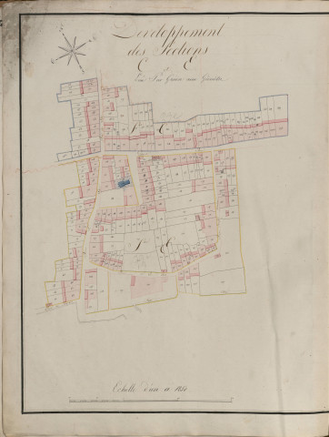 Plan du cadastre napoléonien - Atlas cantonal - Amiens : C et E développées