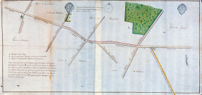 Plan de délimitation et bornage du terroir de Rousseville assujetti à la dîme et à la taille