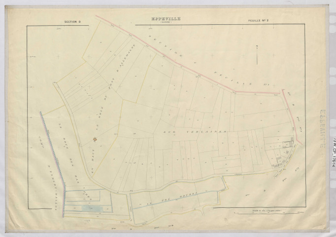 Plan du cadastre rénové - Eppeville : section D2