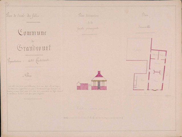 Plan de l'école des filles