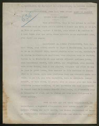 Témoignage de Marybrasse, Georges (Agent de liaison) et correspondance avec Jacques Péricard