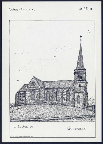 Guerville (Seine-Maritime) : l'église - (Reproduction interdite sans autorisation - © Claude Piette)