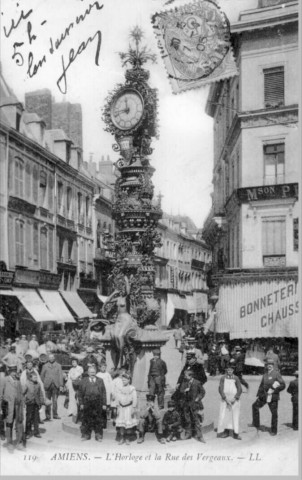 L'horloge et la rue des Vergeaux