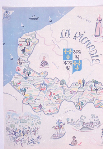 Carte postale touristique de la Picardie